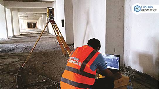 Engineering-geodesy (Executive survey) work implementation project in non-residential building